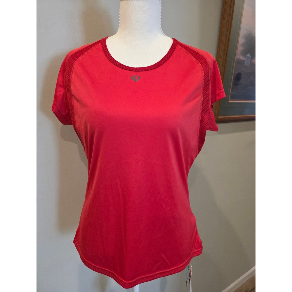Pearl Izumi‎ Women's Red Semi Form Fit Short Sleeve Cycling Jersey Top MD